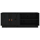 tv-bord 105x34x40 cm massivt fyrretræ sort