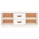 tv-bord 100x34x40 cm massivt fyrretræ hvid