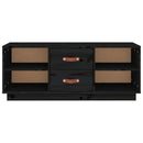 tv-bord 100x34x40 cm massivt fyrretræ sort