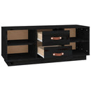 tv-bord 100x34x40 cm massivt fyrretræ sort