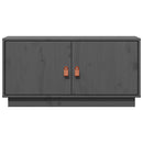 tv-bord 80x34x40 cm massivt fyrretræ grå