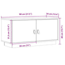 tv-bord 80x34x40 cm massivt fyrretræ grå