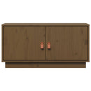 tv-bord 80x34x40 cm massivt fyrretræ gyldenbrun