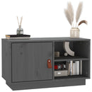 tv-bord 70x34x40 cm massivt fyrretræ grå