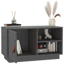 tv-bord 70x34x40 cm massivt fyrretræ grå