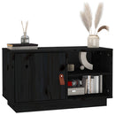 tv-bord 70x34x40 cm massivt fyrretræ sort