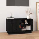 tv-bord 70x34x40 cm massivt fyrretræ sort