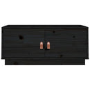sofabord 80x50x35 cm massivt fyrretræ sort