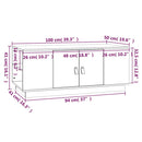 sofabord 100x50x41 cm massivt fyrretræ