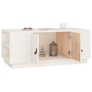 sofabord 100x50x41 cm massivt fyrretræ hvid