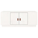 sofabord 100x50x41 cm massivt fyrretræ hvid