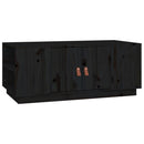 sofabord 100x50x41 cm massivt fyrretræ sort