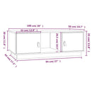 sofabord 100x50x35 cm massivt fyrretræ