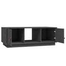sofabord 100x50x35 cm massivt fyrretræ grå