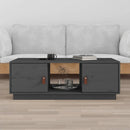 sofabord 100x50x35 cm massivt fyrretræ grå