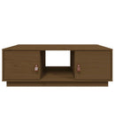 sofabord 100x50x35 cm massivt fyrretræ gyldenbrun