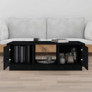 sofabord 100x50x35 cm massivt fyrretræ sort