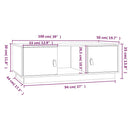 sofabord 100x50x35 cm massivt fyrretræ sort