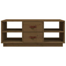 sofabord 100x50x41 cm massivt fyrretræ gyldenbrun