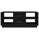 sofabord 100x50x41 cm massivt fyrretræ sort