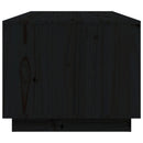 sofabord 100x50x41 cm massivt fyrretræ sort