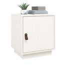 sengebord 40x34x45 cm massivt fyrretræ hvid