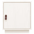sengebord 40x34x45 cm massivt fyrretræ hvid