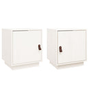 sengeborde 2 stk. 40x34x45 cm massivt fyrretræ hvid