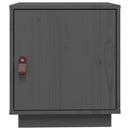 sengeborde 2 stk. 40x34x45 cm massivt fyrretræ grå