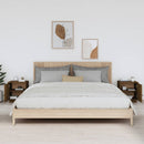 sengeborde 2 stk. 40x34x45 cm massivt fyrretræ gyldenbrun