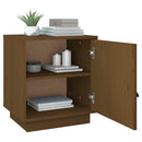 sengeborde 2 stk. 40x34x45 cm massivt fyrretræ gyldenbrun