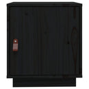sengebord 40x34x45 cm massivt fyrretræ sort