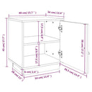 sengebord 40x34x45 cm massivt fyrretræ sort