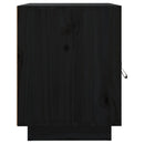 sengeborde 2 stk. 40x34x45 cm massivt fyrretræ sort