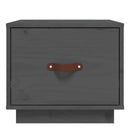 sengebord 40x34x35 cm massivt fyrretræ grå
