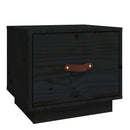 sengebord 40x34x35 cm massivt fyrretræ sort