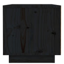 sengebord 40x34x35 cm massivt fyrretræ sort