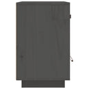 sengeborde 2 stk. 40x34x55 cm massivt fyrretræ grå