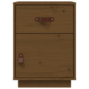 sengeborde 2 stk. 40x34x55 cm massivt fyrretræ gyldenbrun
