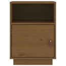 sengeborde 2 stk. 40x34x55 cm massivt fyrretræ gyldenbrun