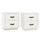 sengeborde 2 stk. 40x34x45 cm massivt fyrretræ hvid