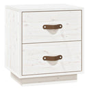 sengeborde 2 stk. 40x34x45 cm massivt fyrretræ hvid