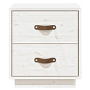 sengeborde 2 stk. 40x34x45 cm massivt fyrretræ hvid