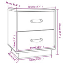 sengeborde 2 stk. 40x34x45 cm massivt fyrretræ hvid