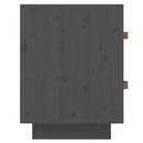sengebord 40x34x45 cm massivt fyrretræ grå