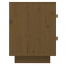 sengeborde 2 stk. 40x34x45 cm massivt fyrretræ gyldenbrun