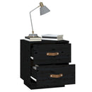 sengeborde 2 stk. 40x34x45 cm massivt fyrretræ sort