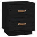 sengeborde 2 stk. 40x34x45 cm massivt fyrretræ sort