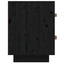 sengeborde 2 stk. 40x34x45 cm massivt fyrretræ sort