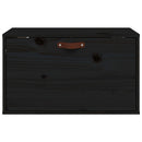 vægskab 60x30x35 cm massivt fyrretræ sort